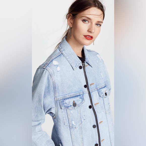 Alexander wang Oversize Denim Jacket Coat - Picture 2 of 7